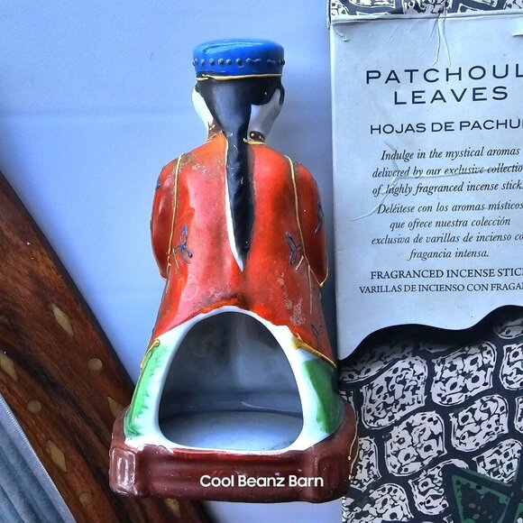 Incense Holder With Incense Sticks Cones & Wooden Ash Catcher - Picture 4 of 15